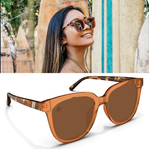 NIB Womens Blenders Grove Lakey Beach Sunglasses Polarized Brown Tortoise Shell - Picture 1 of 3